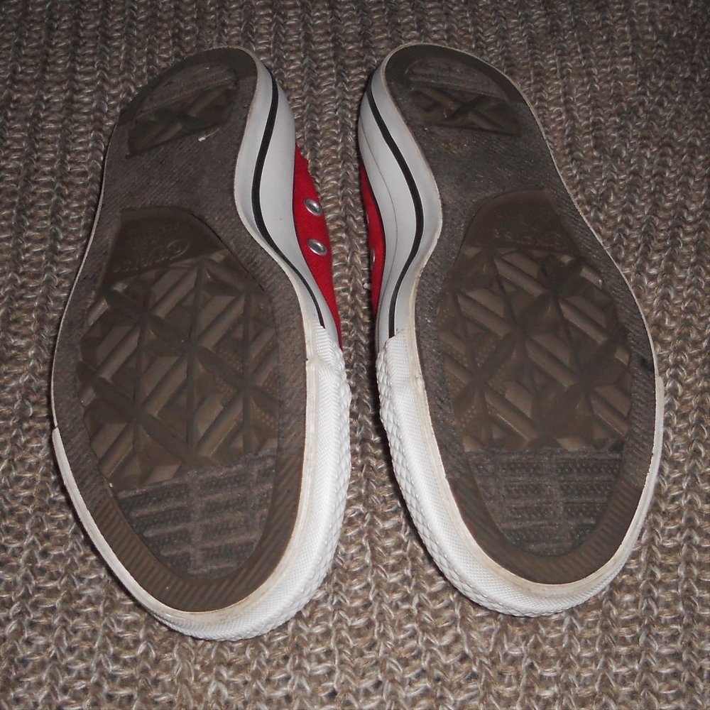 Converse Red and White Women's Sneakers - Picture 8 of 14